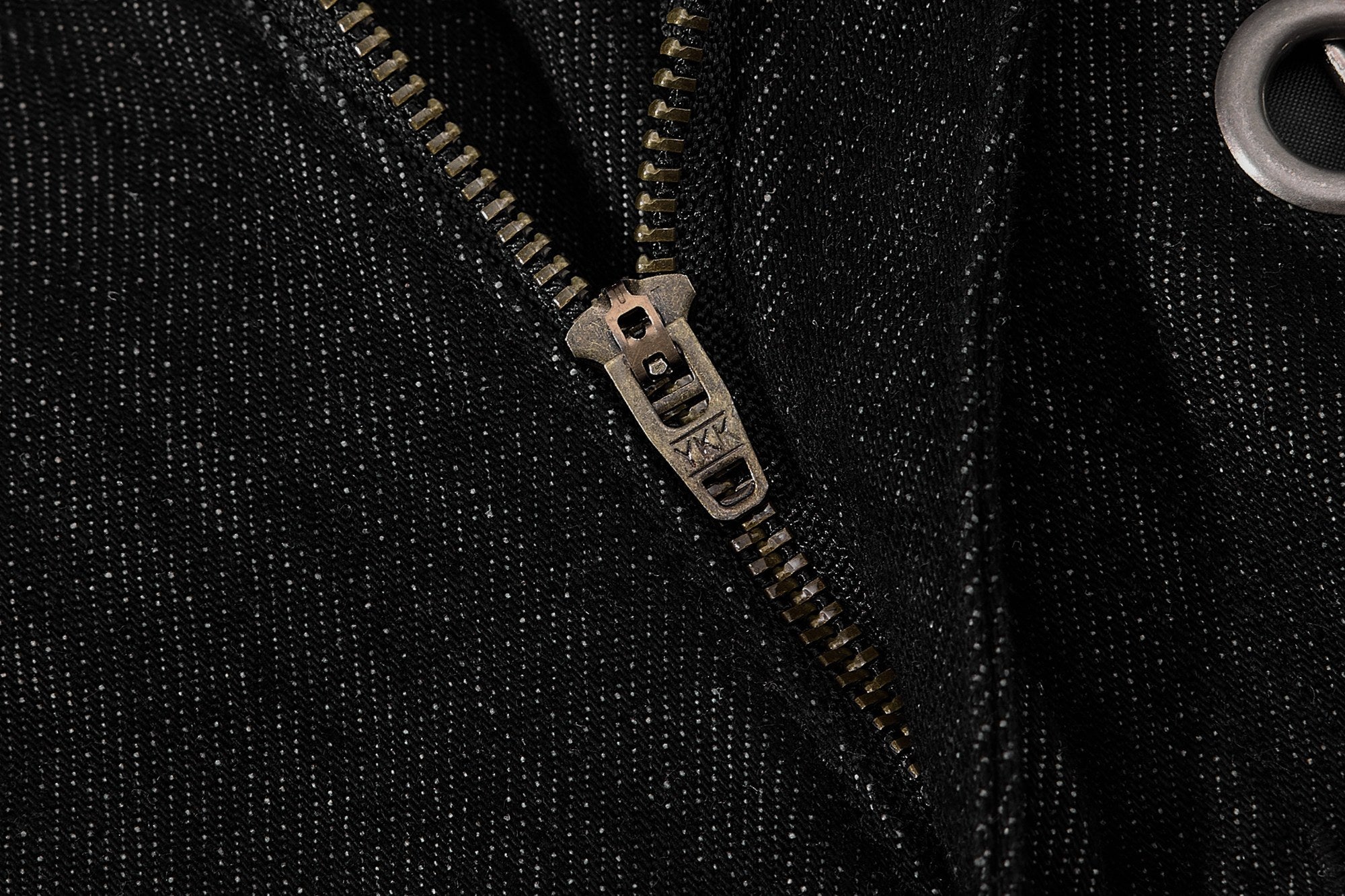 Wide-Leg Black Denim Pants with Eyelet & Chain Detail