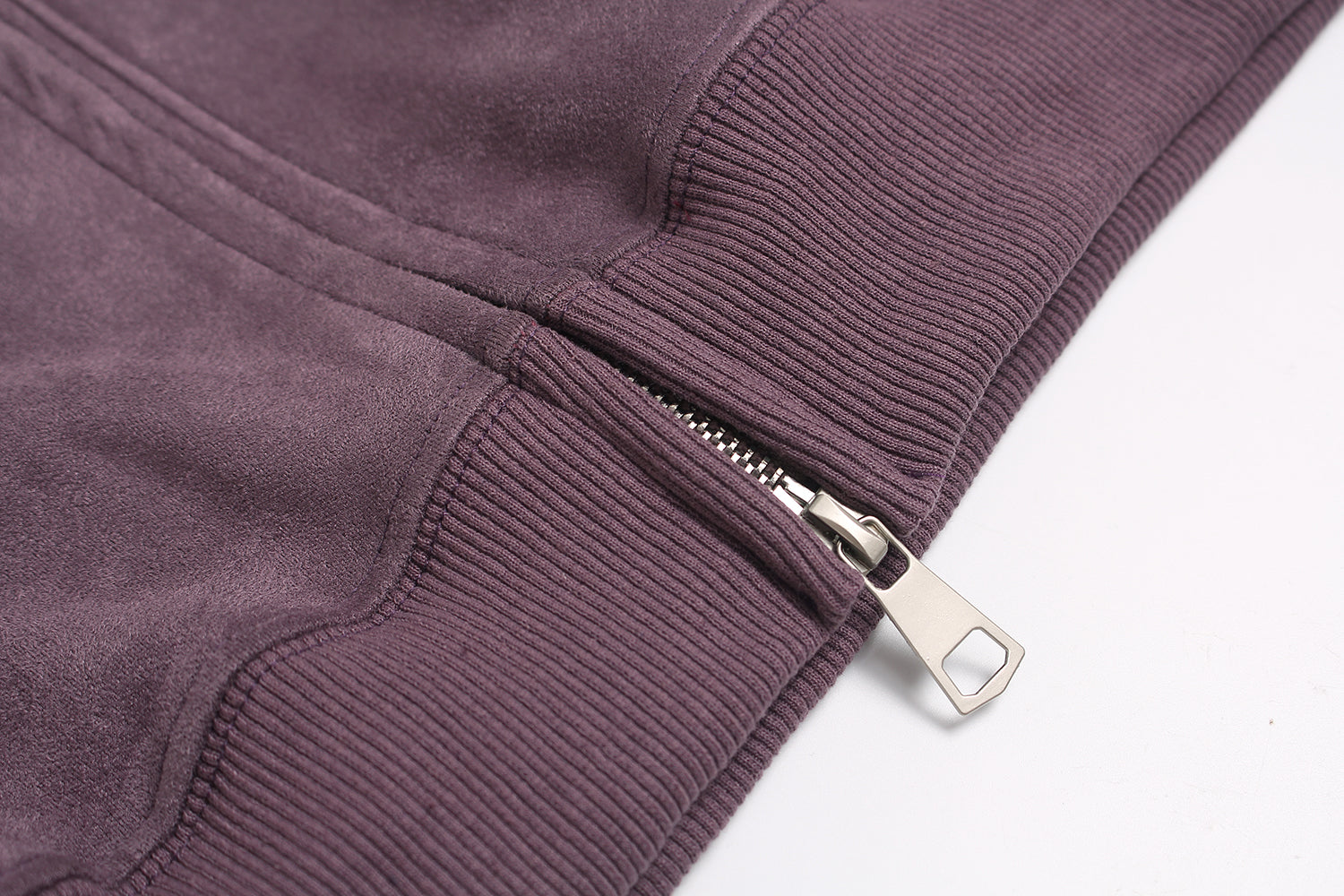 Suede Varsity Zip Hoodie | Bold Lettering & Contrast Piping