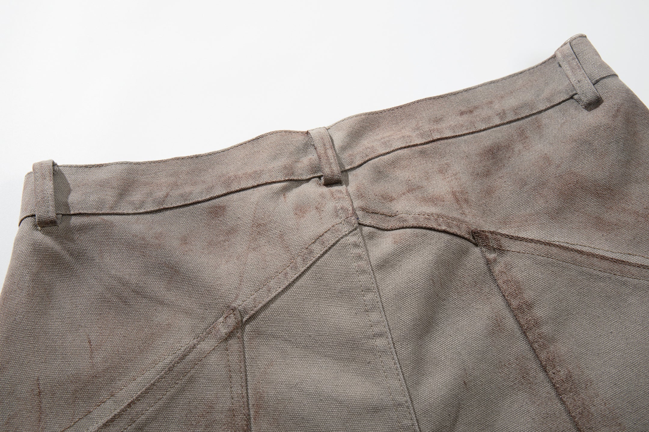 Omirad Distressed Panel Wide-Leg Pants | Paint Splatter