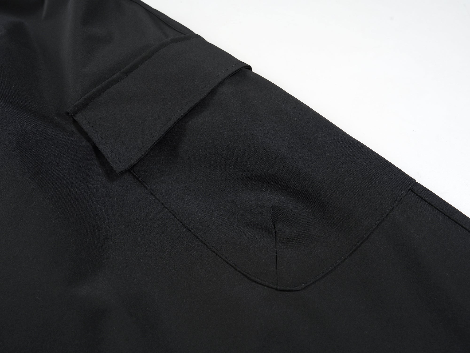 Omirad Reflective Trim Wide-Leg Cargo Pants | Black