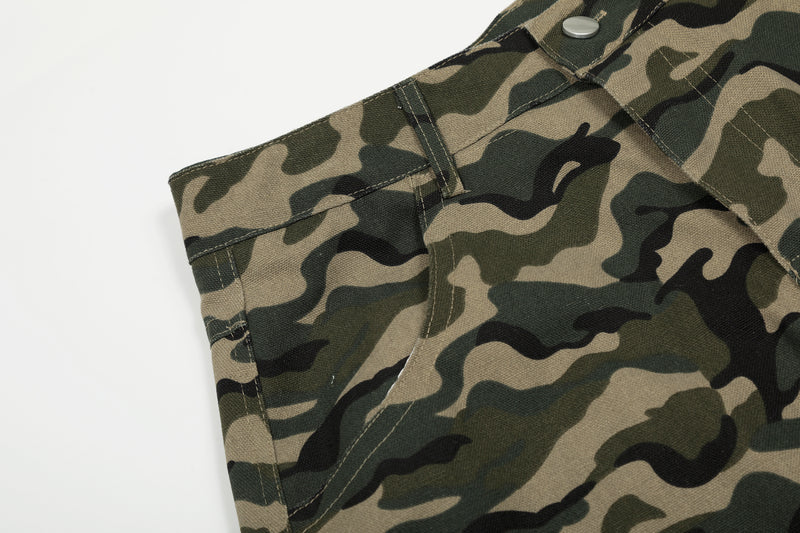 Omirad Camo Wide-Leg Cargo Pants | Y2K Streetwear Baggy Fit