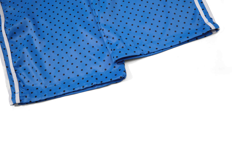 Polka Dot Wide-Leg Track Pants with Side Stripes | SEAKOFF
