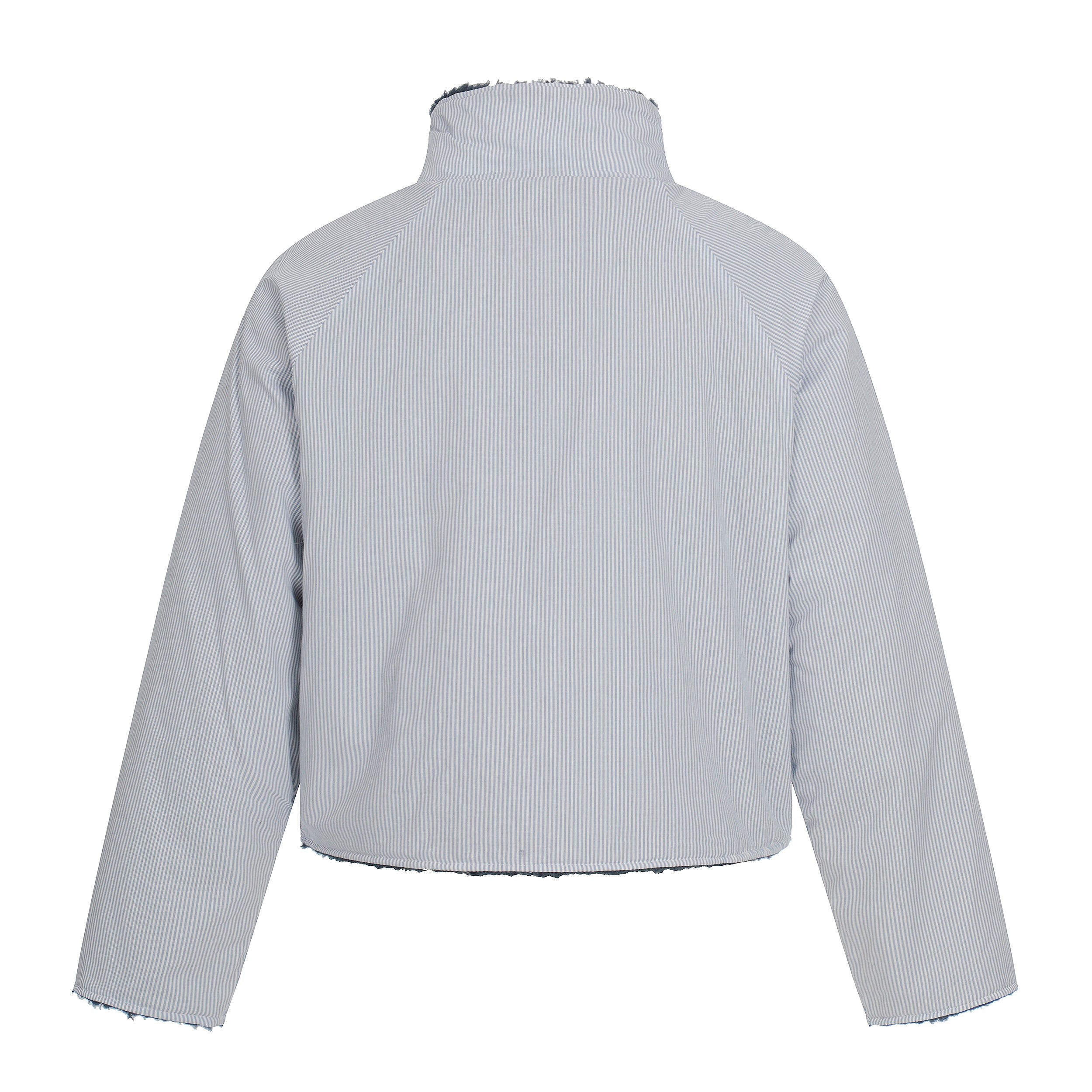 Reversible Sherpa & Striped Corduroy Jacket | Cropped Fit