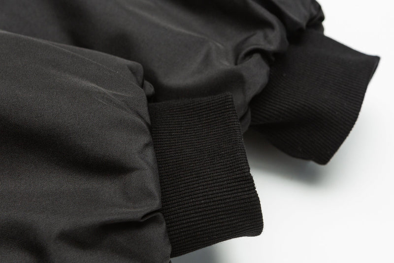 Omirad Dual-Zip Hooded Tech Puffer Jacket | Black Oversized