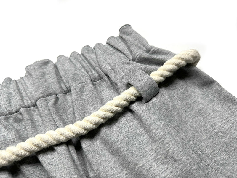 Omirad Rope-Tie Sculpted Wide-Leg Sweatpants | SEAKOFF
