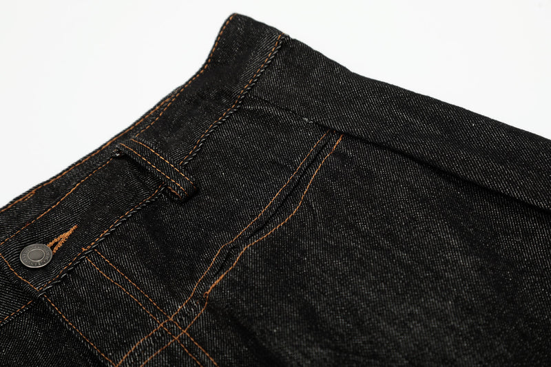 Omirad Wide-Leg Balloon Denim Jeans | Raw Black