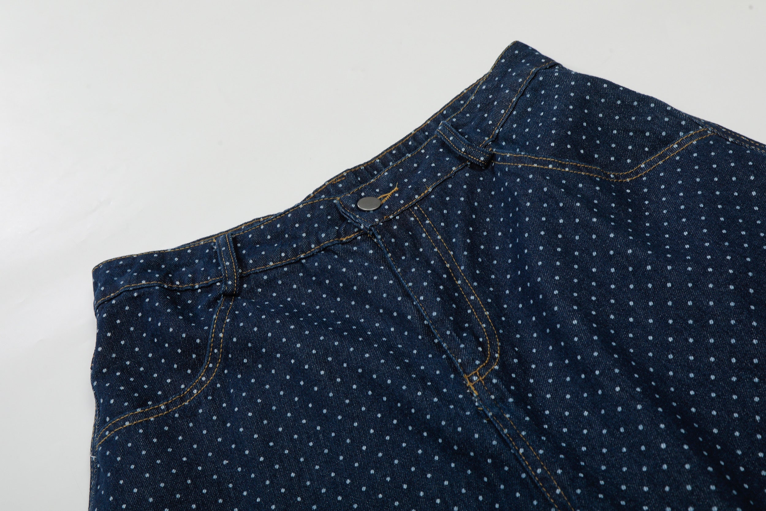 Polka Dot Denim Cargo Shorts | Wide Fit Streetwear