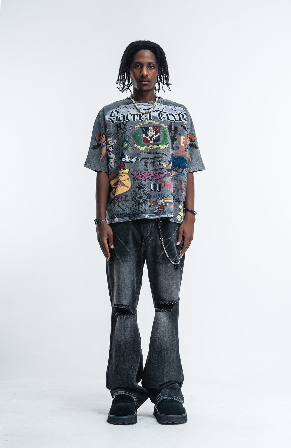 Omirad Sacred Chaos All-Over Graphic Tee | Vintage Wash