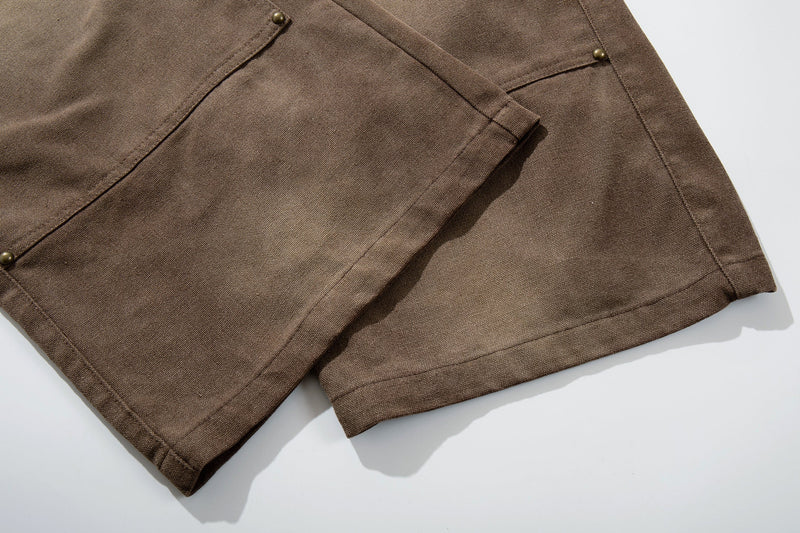 Omirad Vintage Utility Wide-Leg Carpenter Pants | 100% Cotton