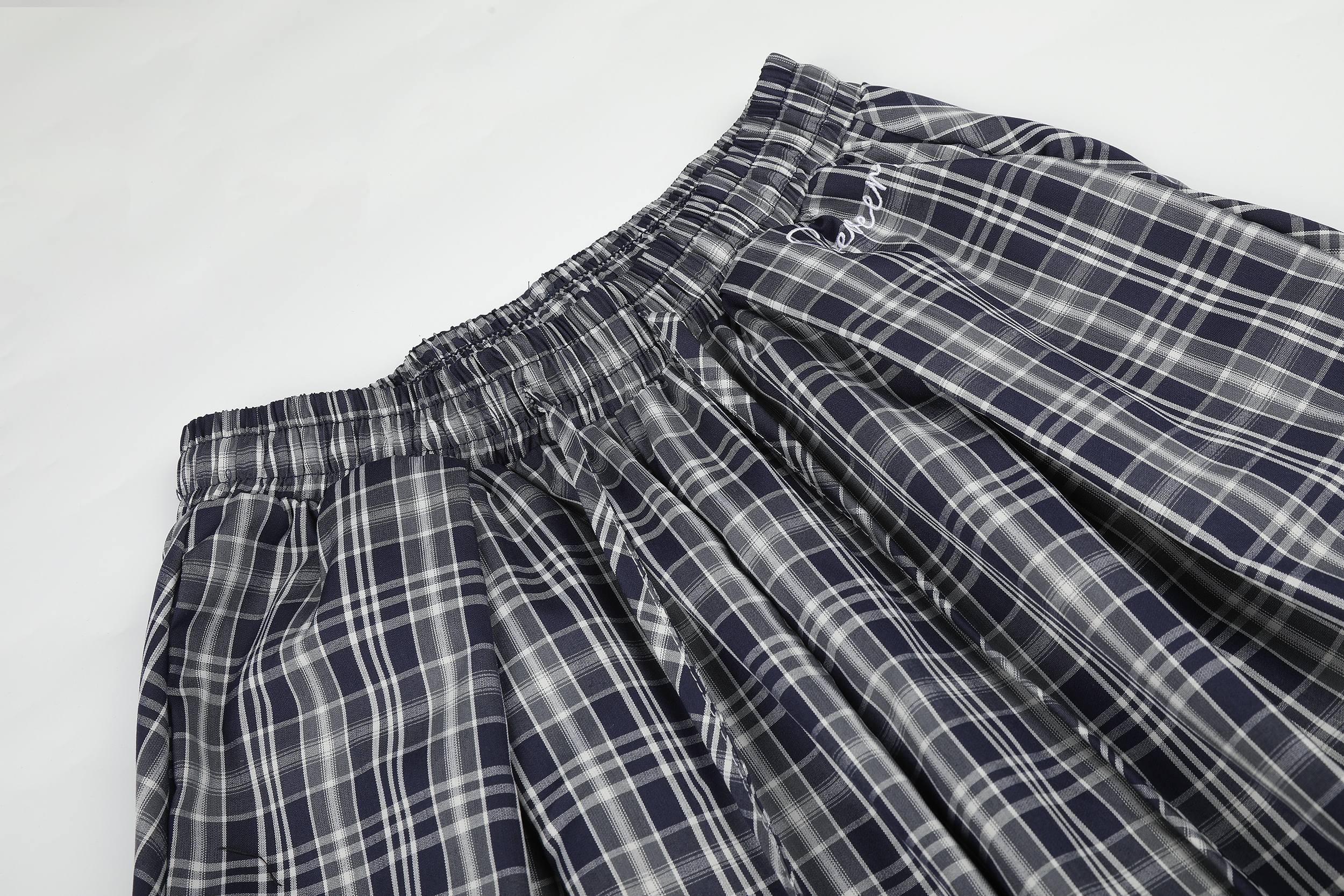Omirad Plaid Balloon Wide-Leg Pants | Y2K Streetwear
