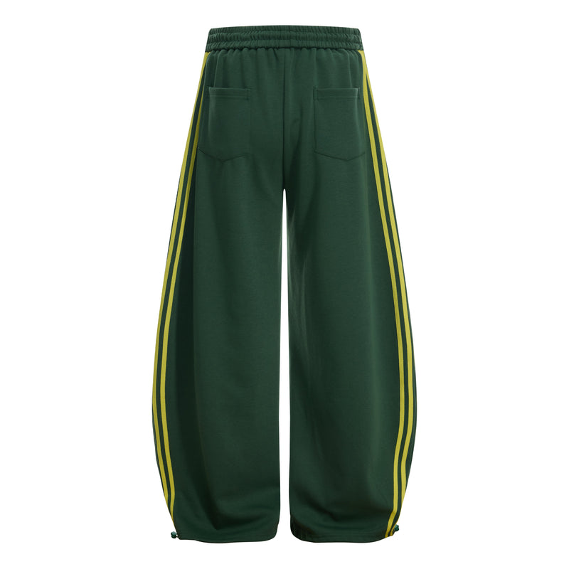 Retro College Badge Wide-Leg Sweatpants | Varsity Streetwear
