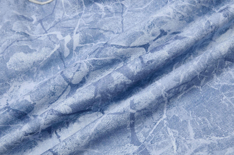 Washed Marble Wide-Leg Baggy Pants | Streetwear Denim