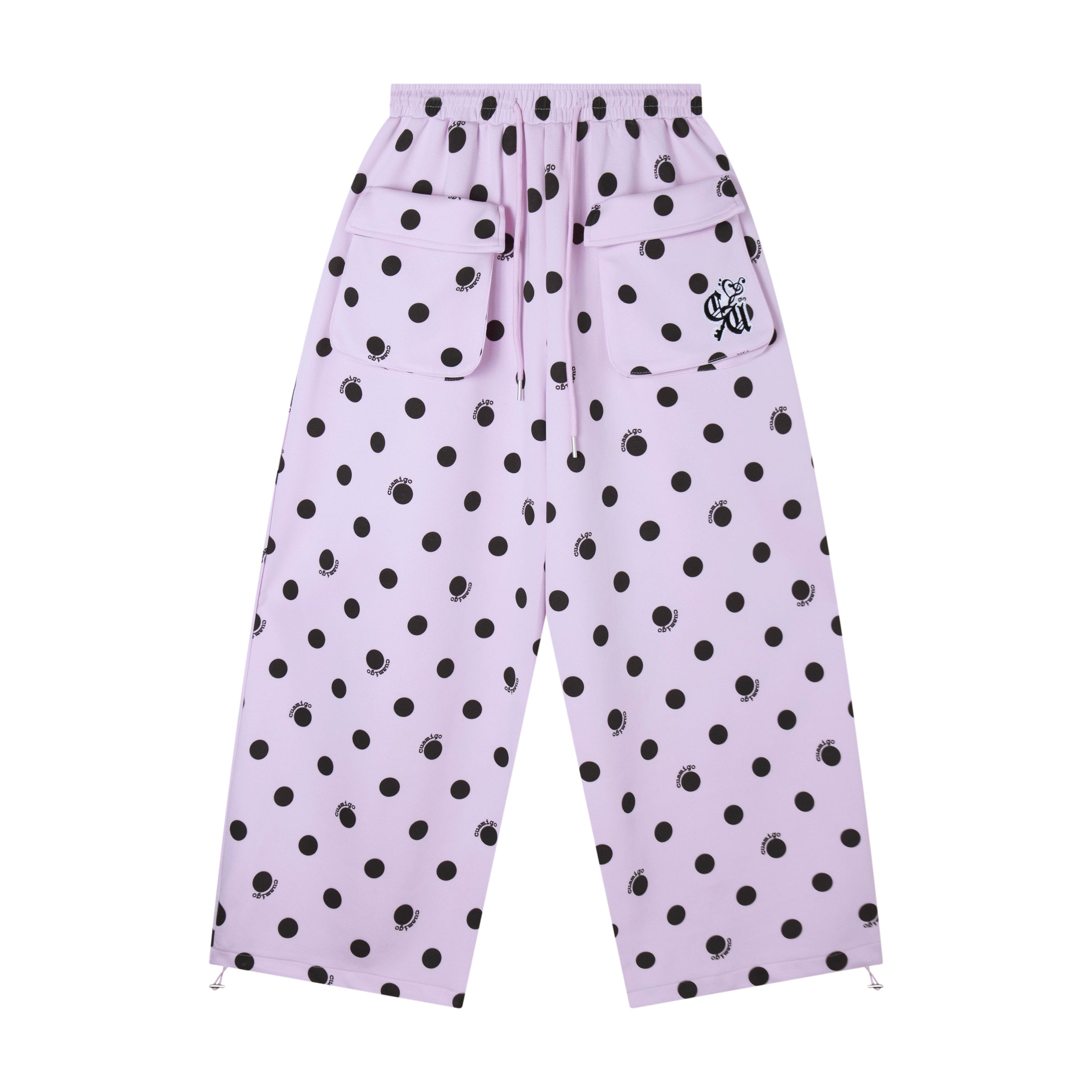 Omirad Polka Dot Cargo Wide-Leg Pants | Pastel Streetwear