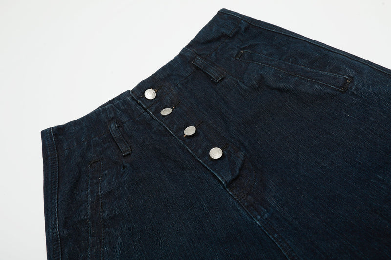 Omirad Split-Waist Wide-Leg Denim Jeans | Dark Wash