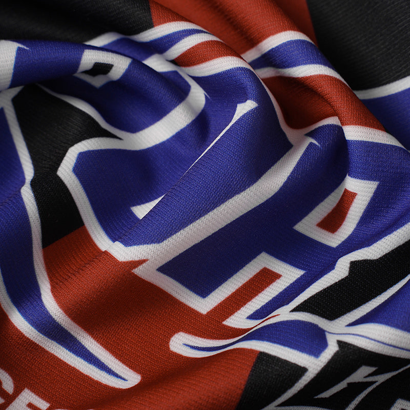 Flame Stripe Number Football Jersey | Street Athletic Fit