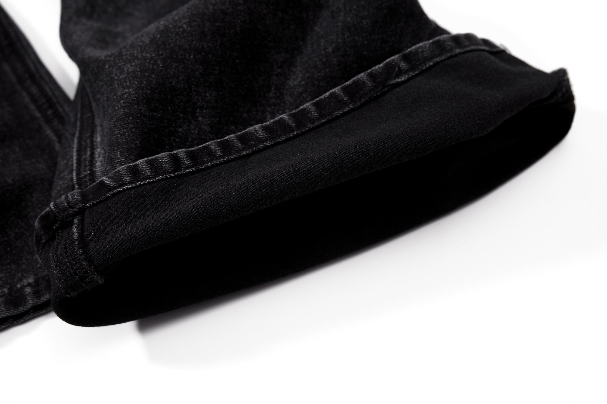 Omirad Stacked Washed Denim Pants | Button Fly Flare Jeans