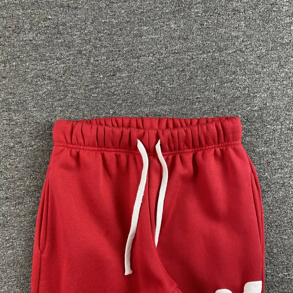 Syna World Red Letter Print Drawstring Jogger Pants