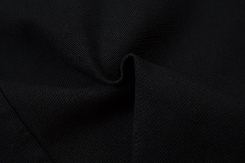 Flame Graphic Wide-Leg Black Denim Jeans | Streetwear