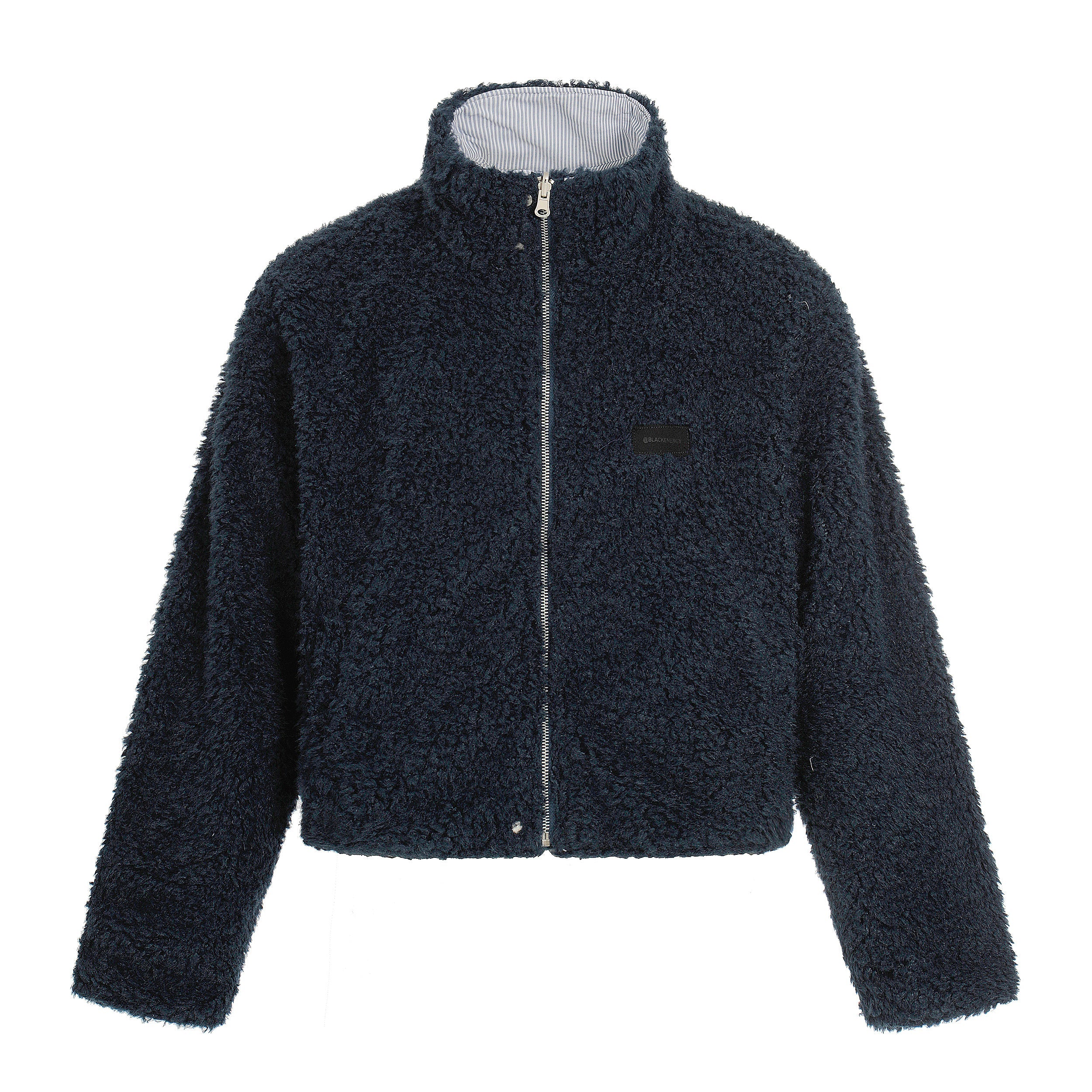 Reversible Sherpa & Striped Corduroy Jacket | Cropped Fit