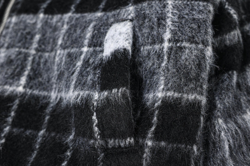 Omirad Fur-Hood Plaid Bomber Jacket | Winter Streetwear