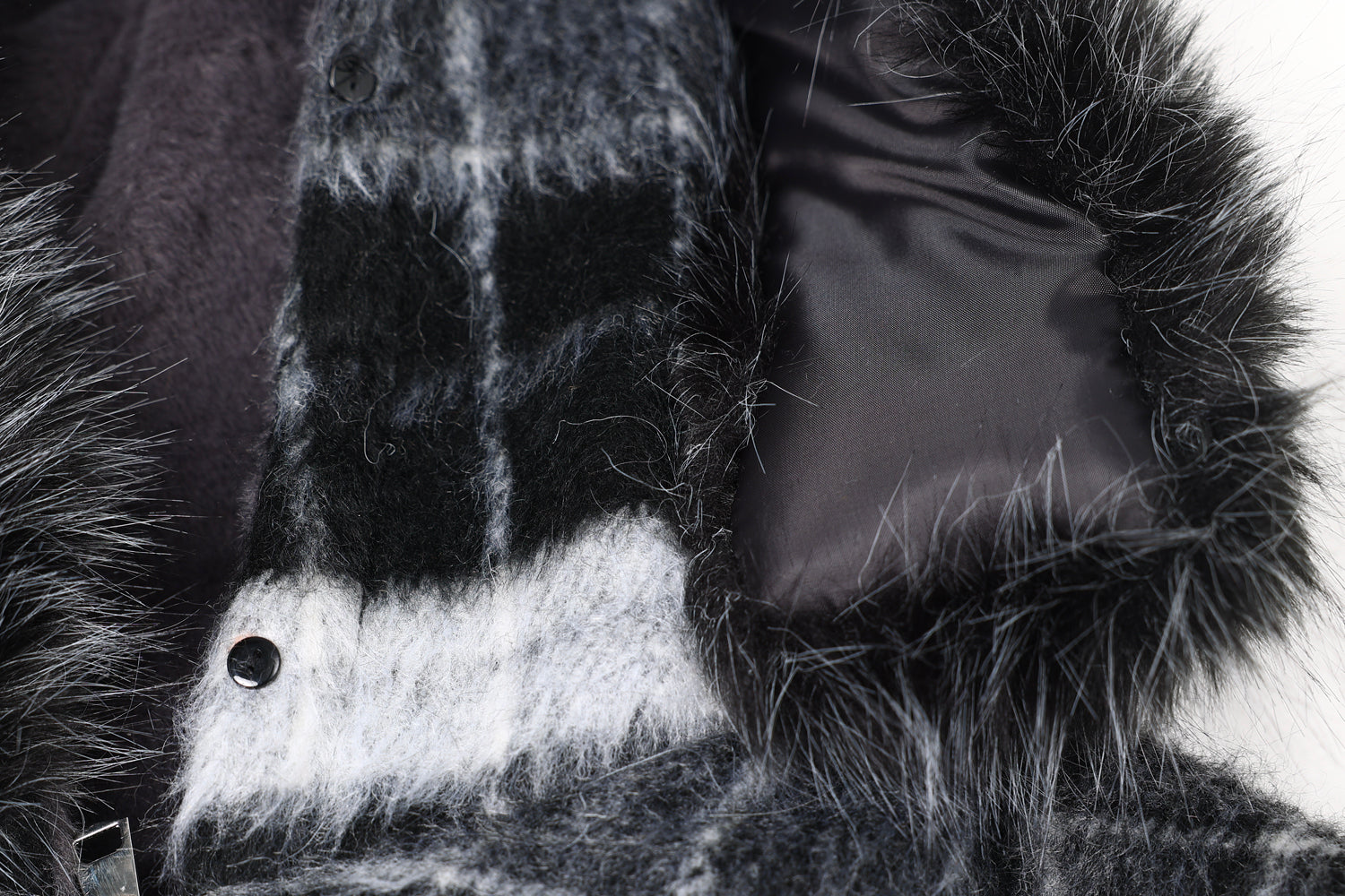 Omirad Fur-Hood Plaid Bomber Jacket | Winter Streetwear