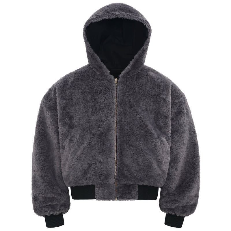 Omirad Reversible Hooded Bomber Jacket | Plush-Lined Streetwear