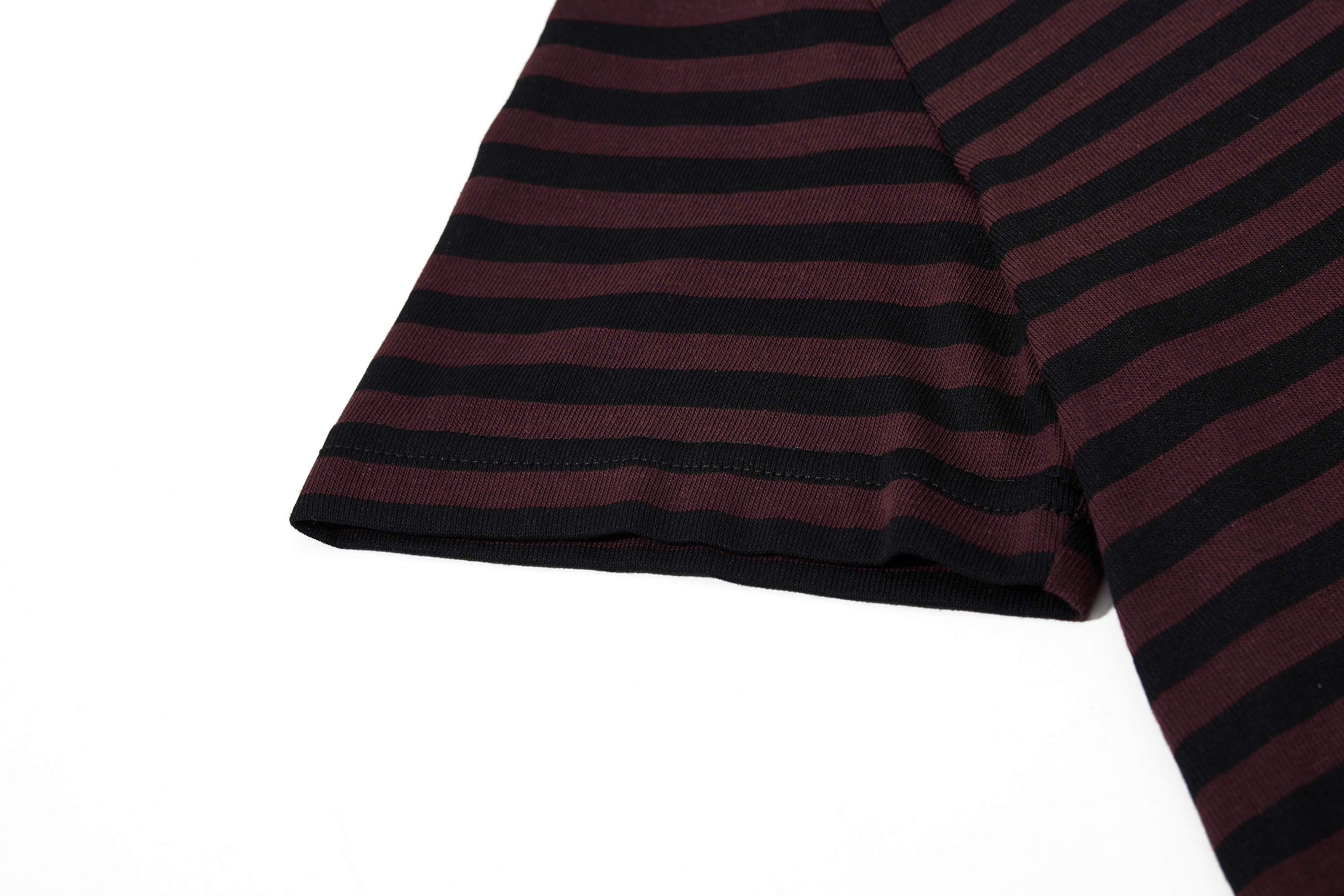 Omirad Rhinestone Stripe Tee | Gothic Script Streetwear