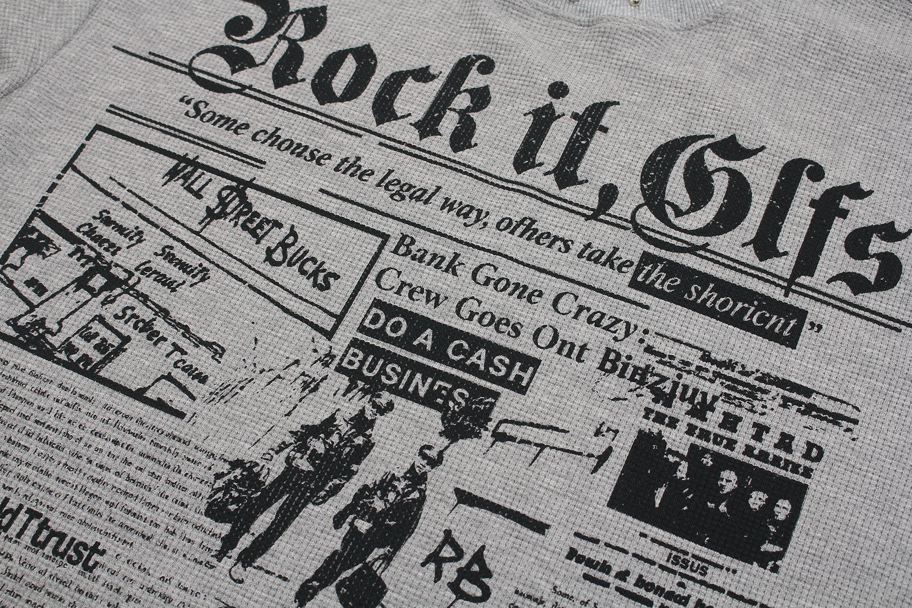 Omirad Rock It Collage Graphic Tee | Gothic Print Streetwear