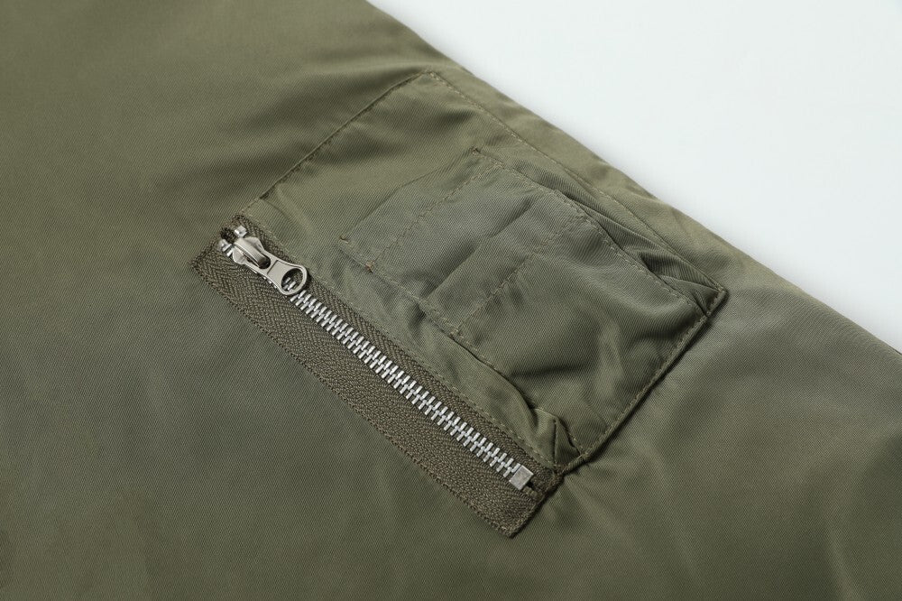 Reversible Plaid Faux Fur Hooded Bomber Jacket | Military Green