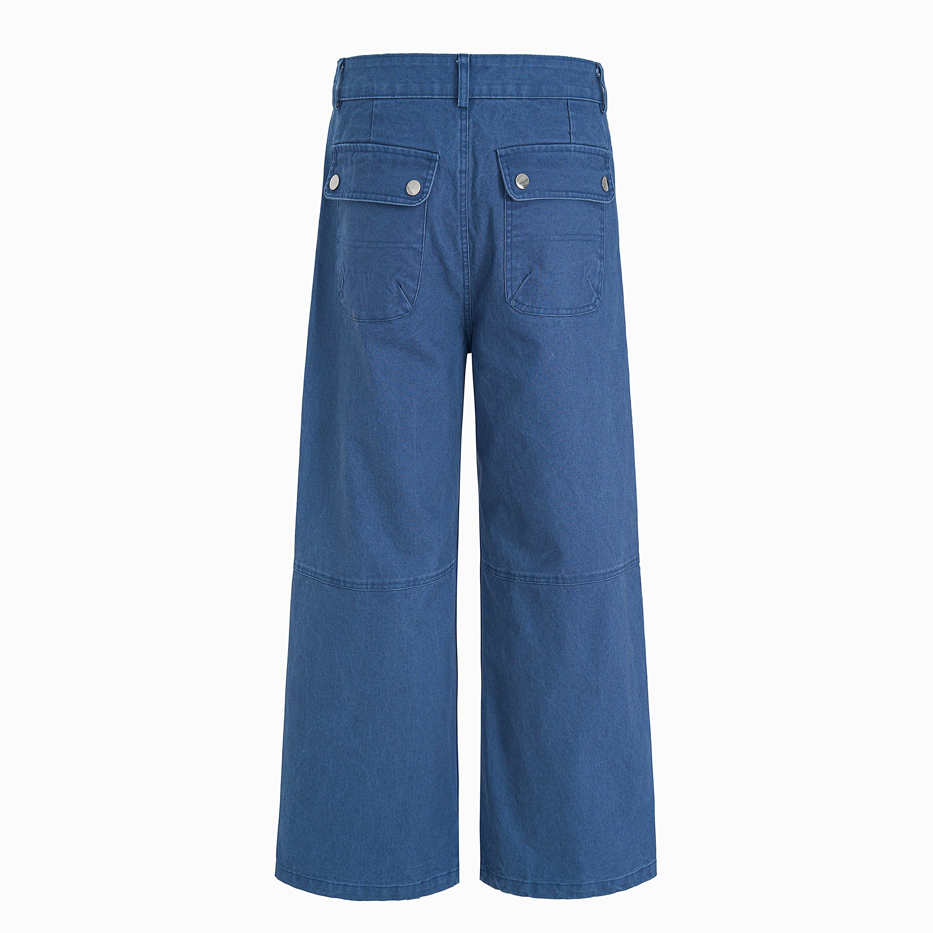 Utility Panel Wide-Leg Denim Pants | Workwear Streetwear