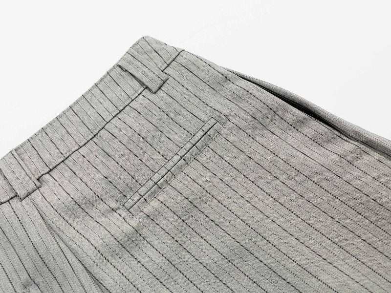 Deconstructed Pinstripe Wide-Leg Trousers | Retro Tailored Fit