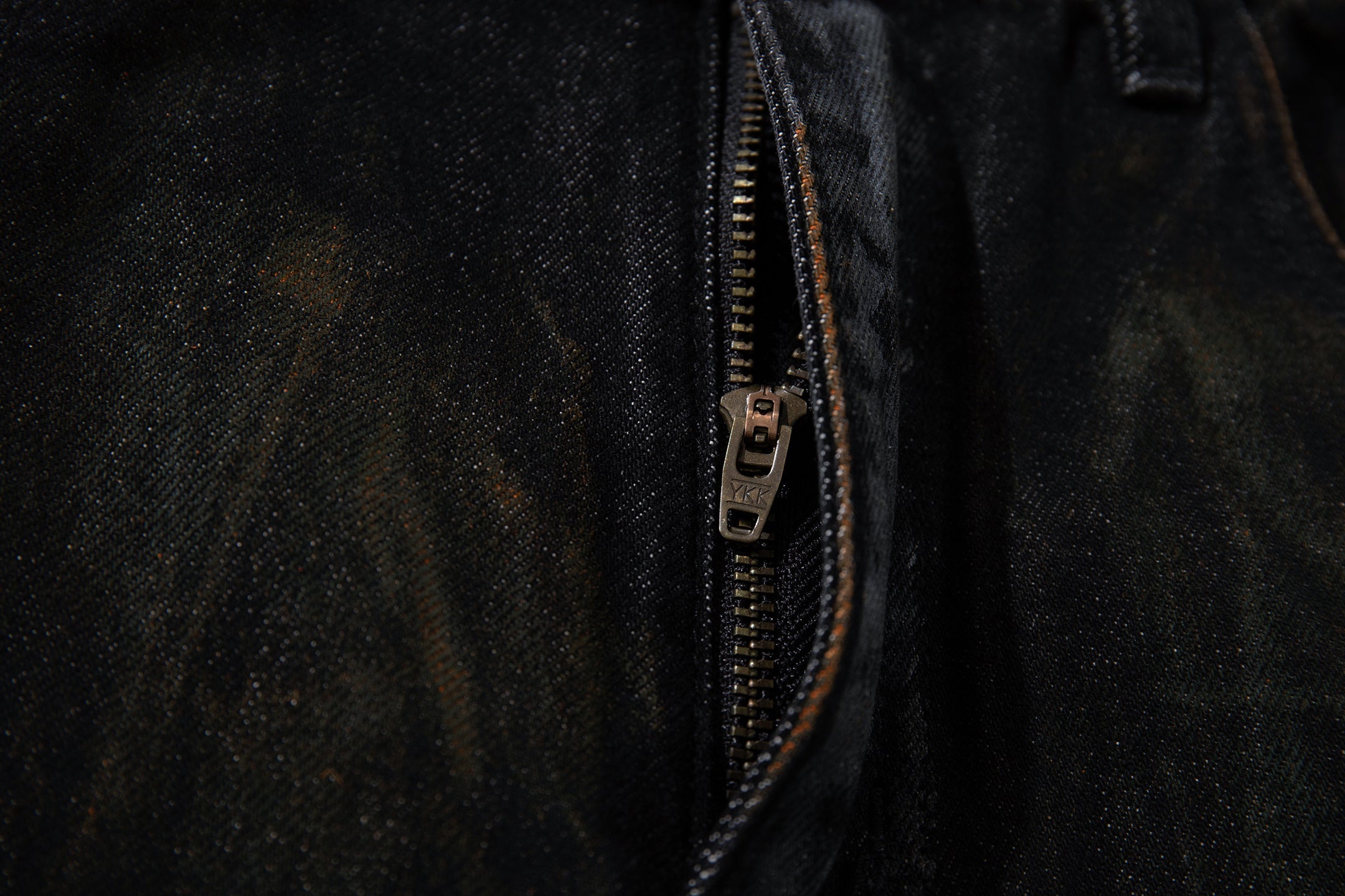 Hand-Painted Washed Wide-Leg Jeans | Dark Grunge Denim