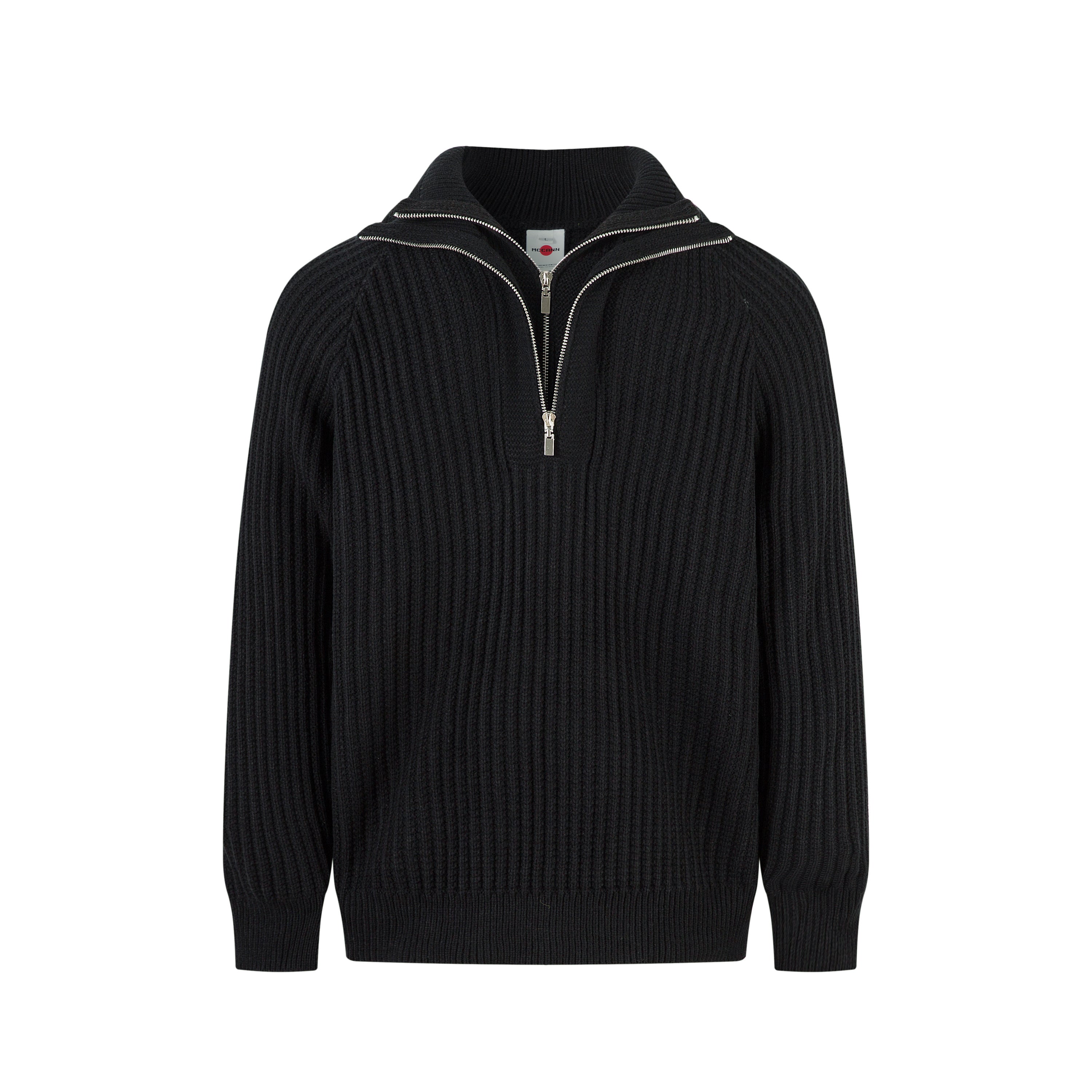 Men's Ribbed Half-Zip Knit Sweater | Clean Streetwear Style