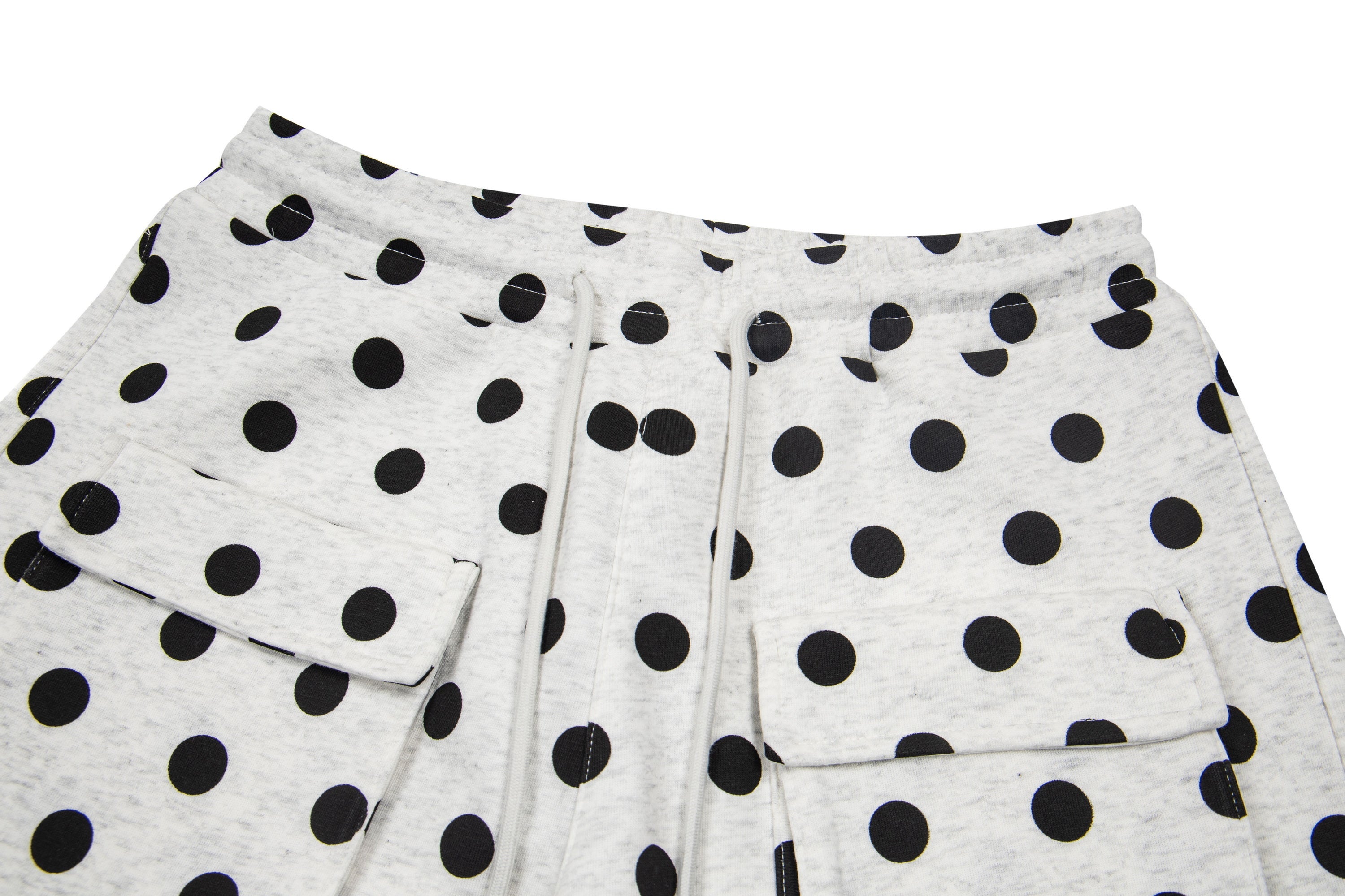 Battle Kid Polka Dot Wide-Leg Cargo Pants with Charms