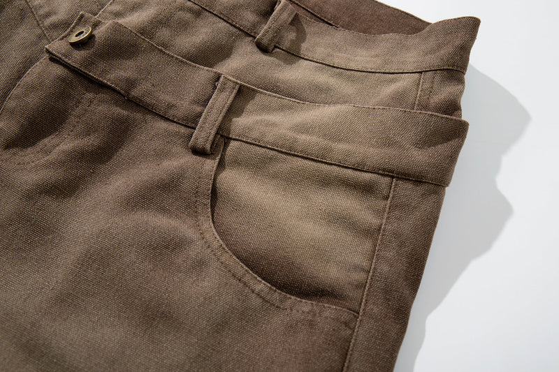 Omirad Vintage Utility Wide-Leg Carpenter Pants | 100% Cotton