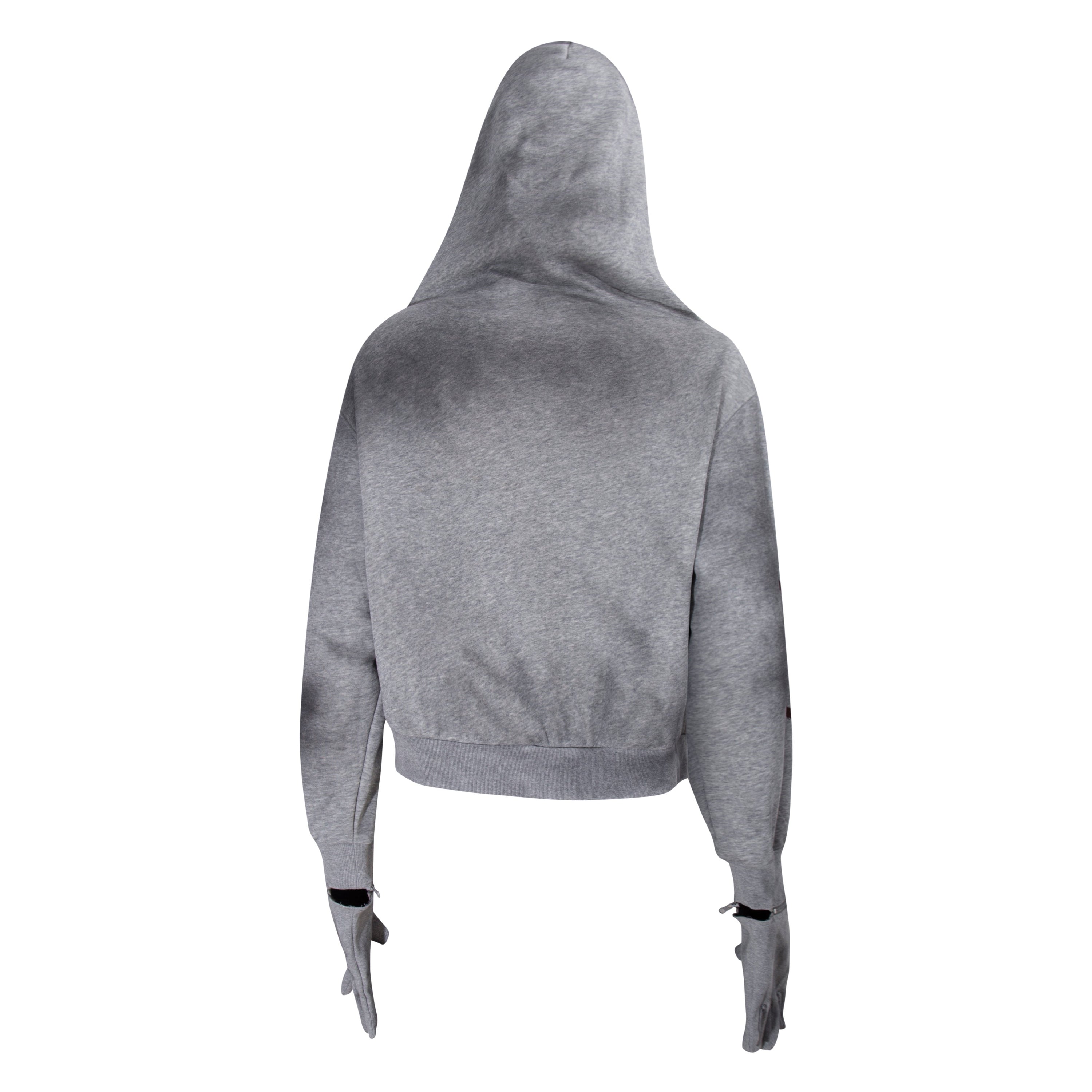 Omirad Full-Zip Masked Hoodie | Gothic Streetwear with Glove Cuffs