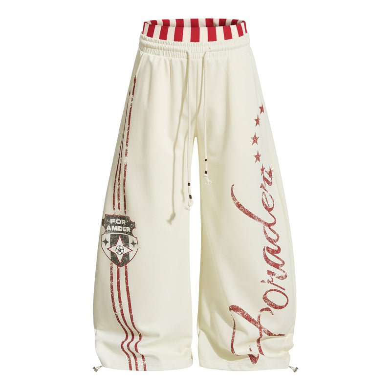 Omirad American Varsity Wide-Leg Sweatpants | Streetwear