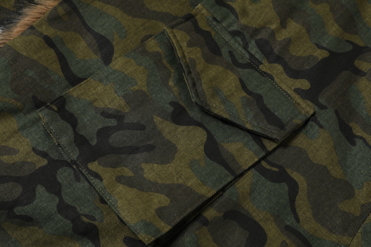 Omirad Camo Fur-Lined Jacket | Military Streetwear