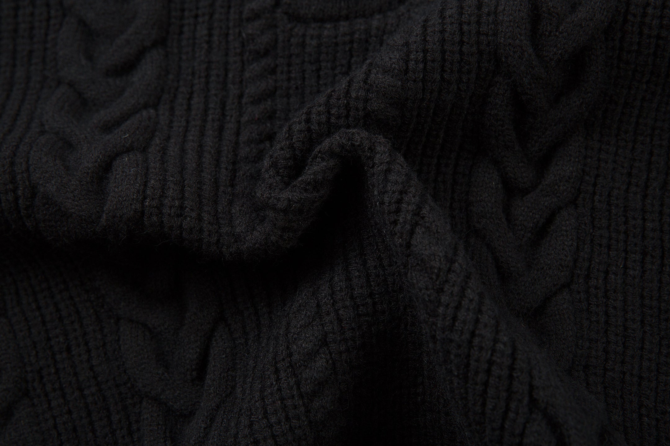 Omirad Vintage Cable Knit Polo Sweater | Contrast Collar