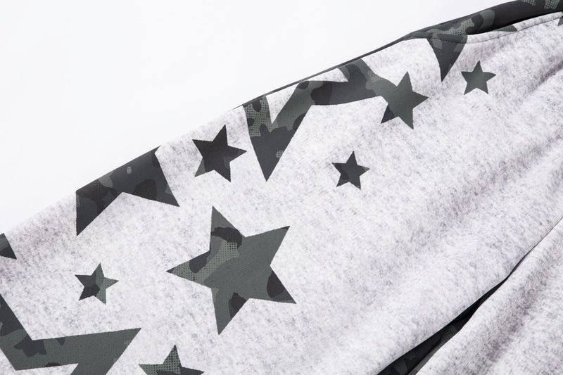 Camo Star Wide-Leg Sweatpants | Street Style Baggy Pants