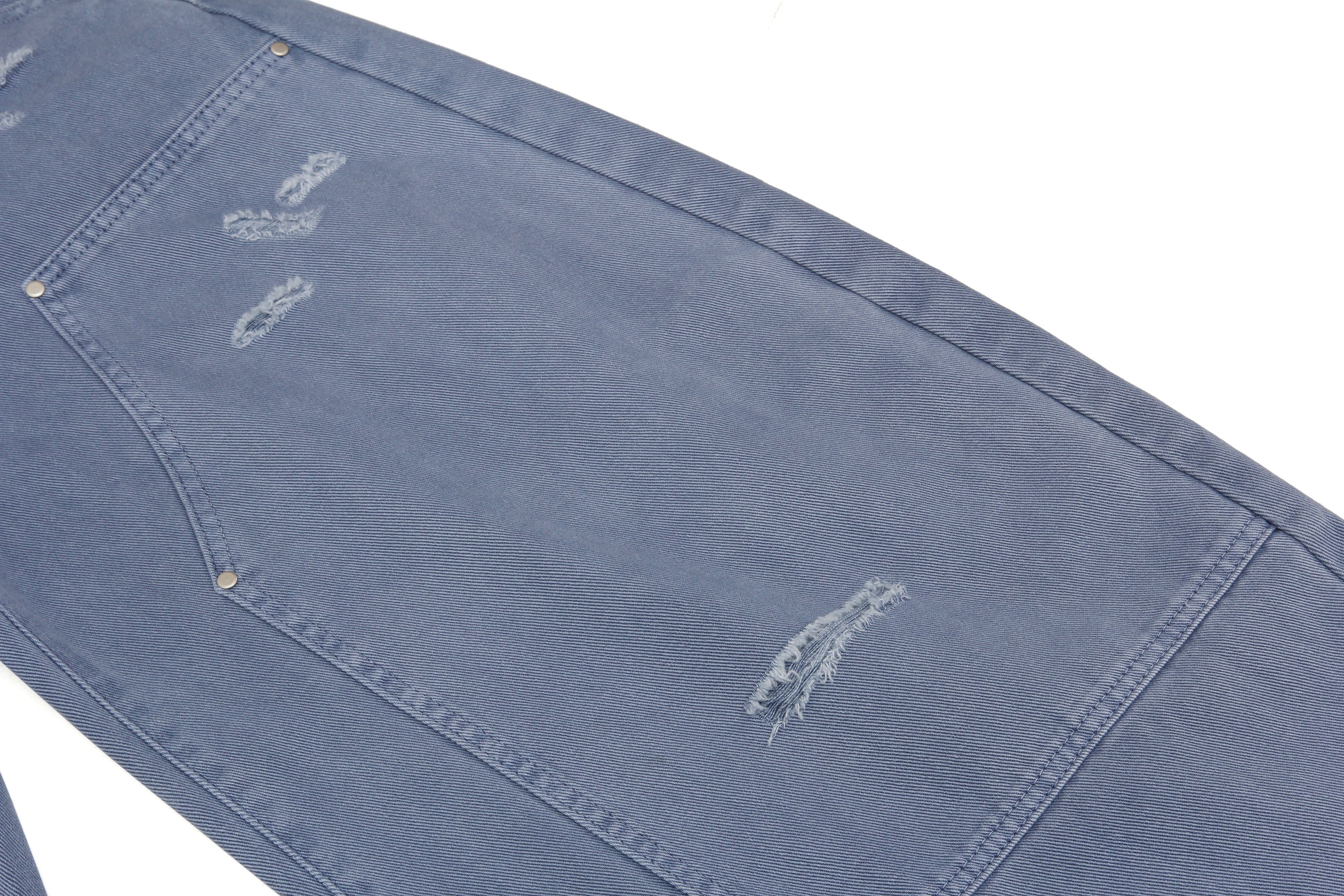 Omirad Distressed Utility Wide Leg Jeans | Baggy Denim
