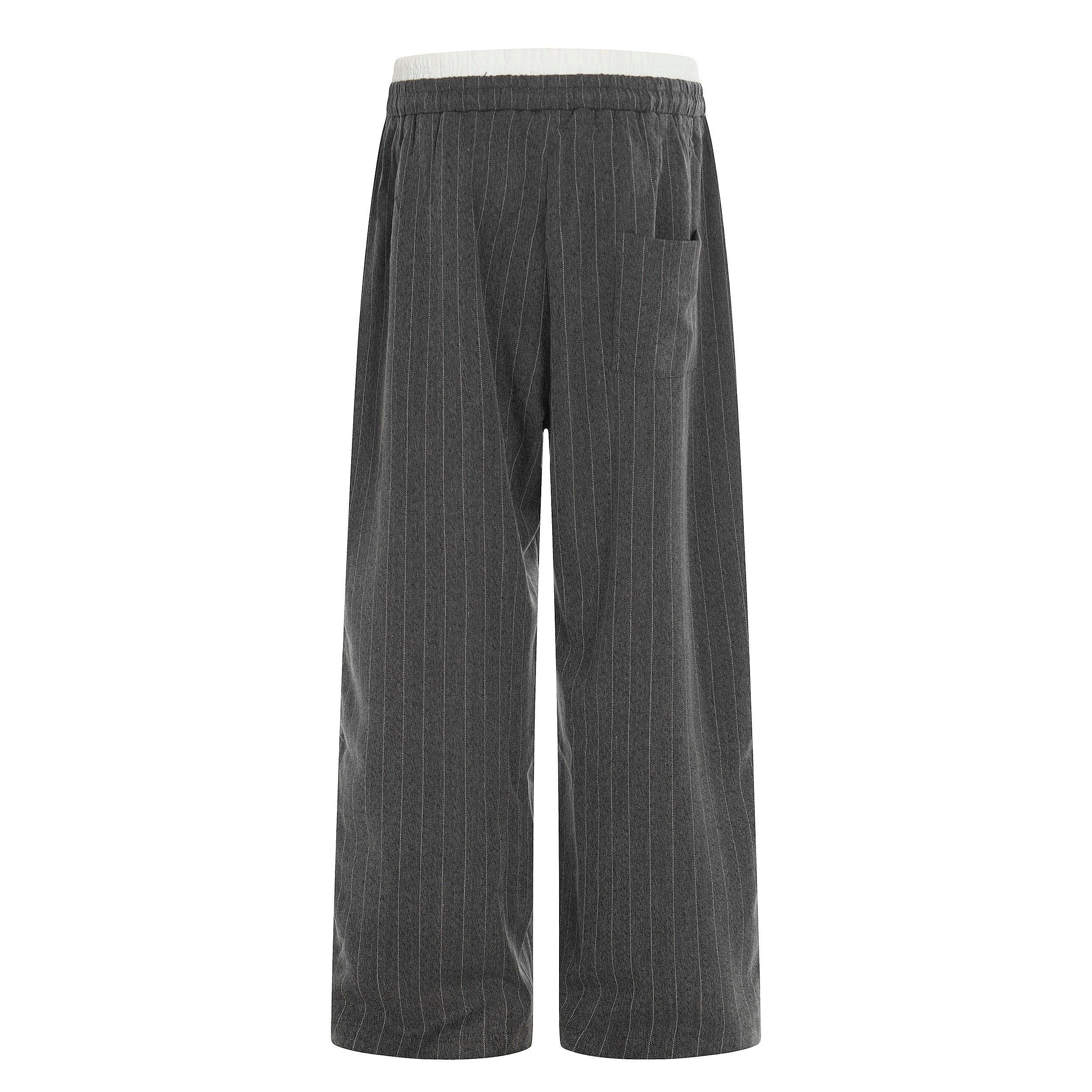 Omirad Pinstripe Wide-Leg Track Pants | Relaxed Fit