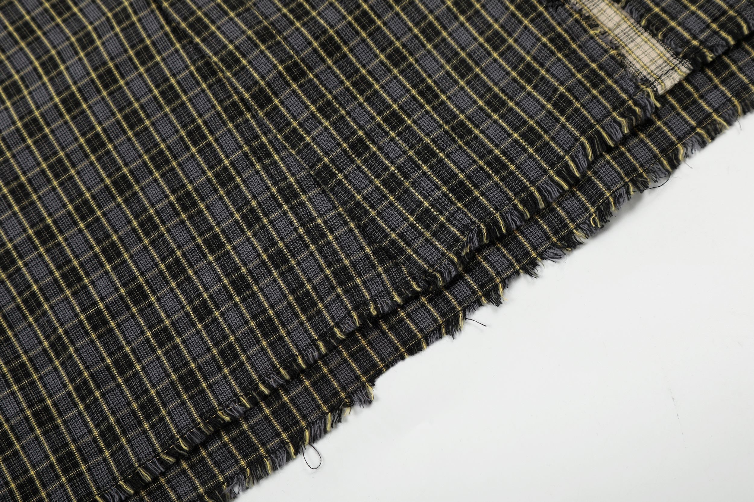 Omirad Gradient Check Distressed Plaid Shirt | Raw Edge