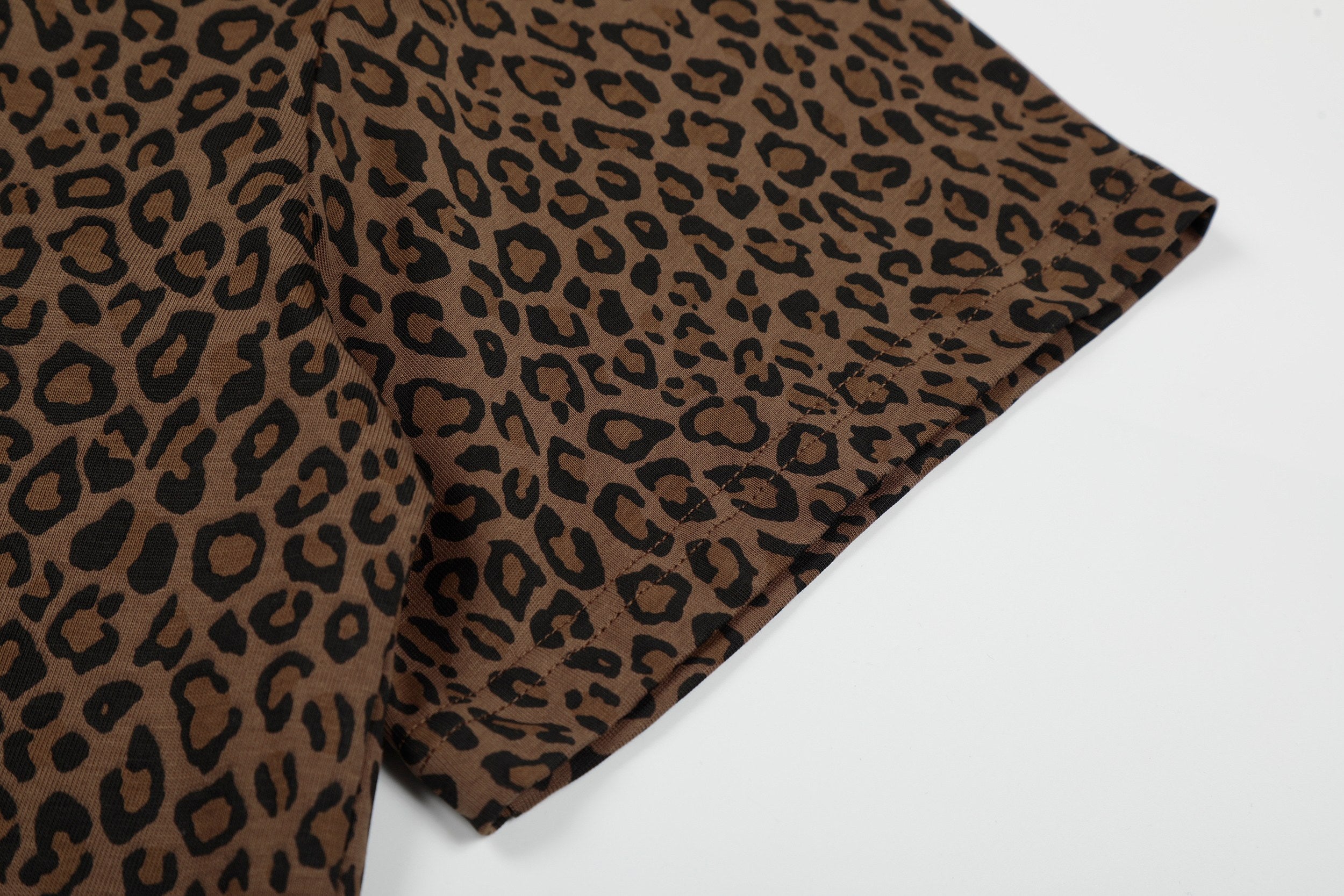 Omirad Leopard Print Script Polo Tee | Streetwear Polo Shirt