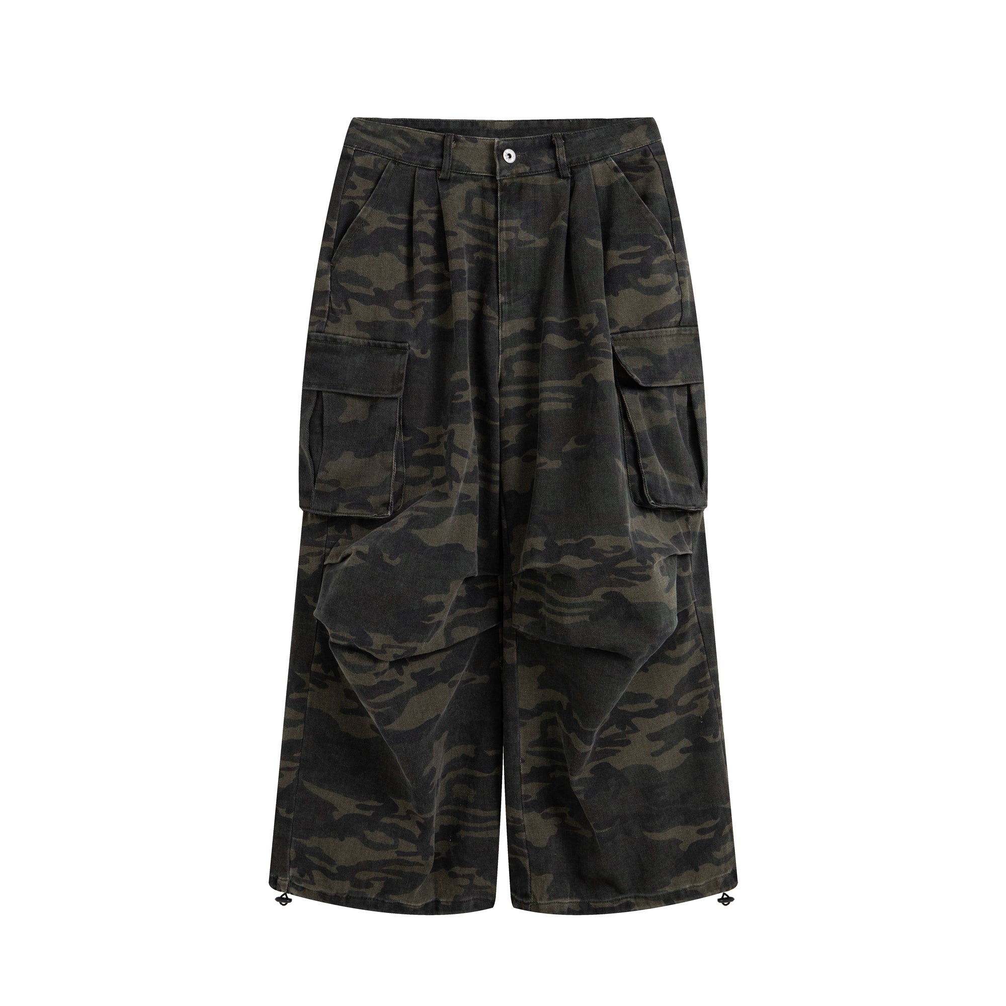 Snakeskin Camo Cargo Pants | Wide-Leg Streetwear