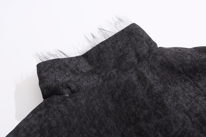 Omirad Vintage Toggle Cotton Jacket | Faux Fur Collar
