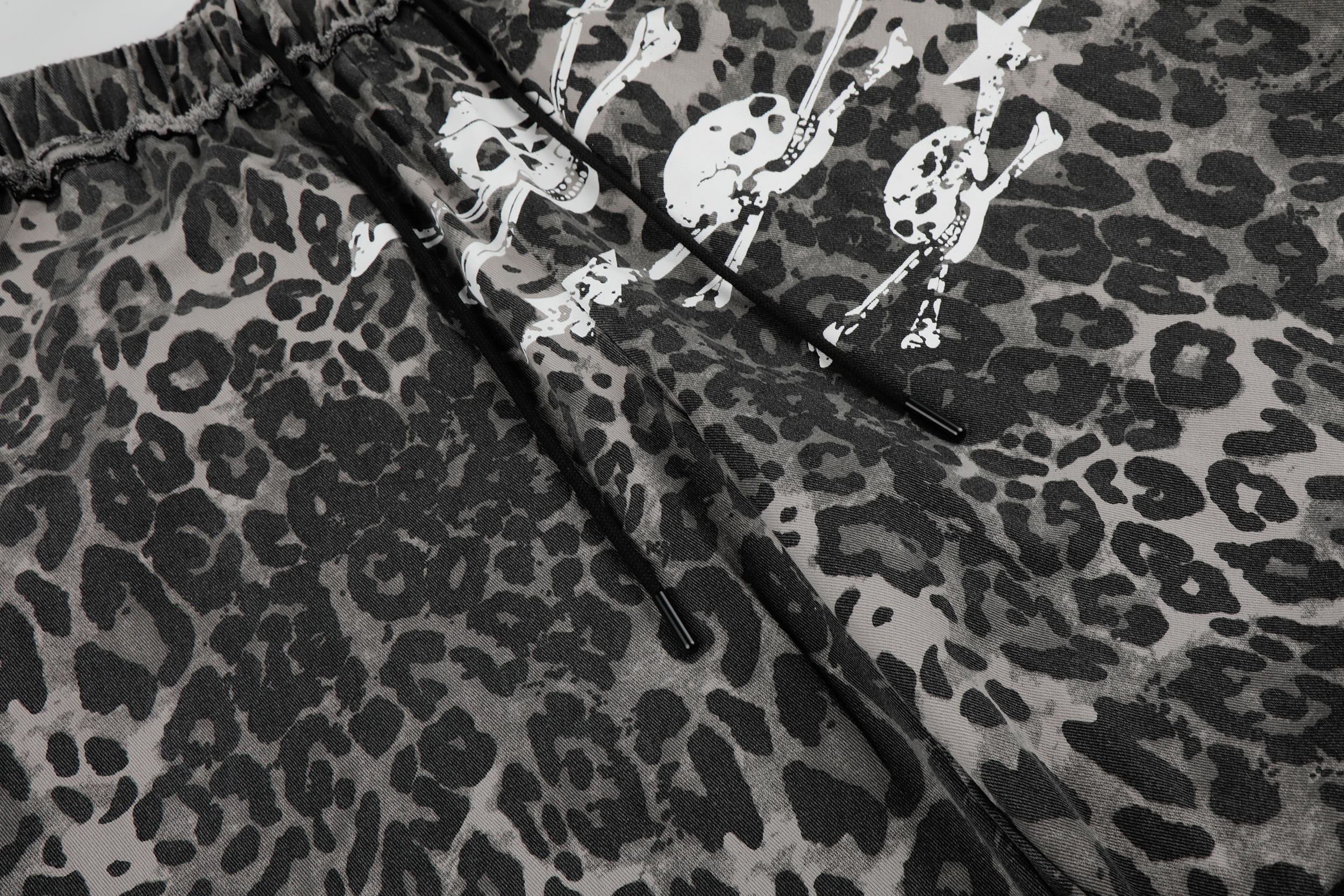 Omirad Leopard Skull Wide-Leg Pants | Y2K Streetwear
