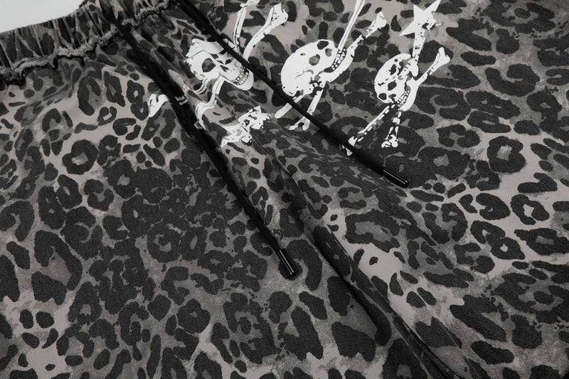 Omirad Leopard Skull Wide-Leg Pants | Y2K Streetwear