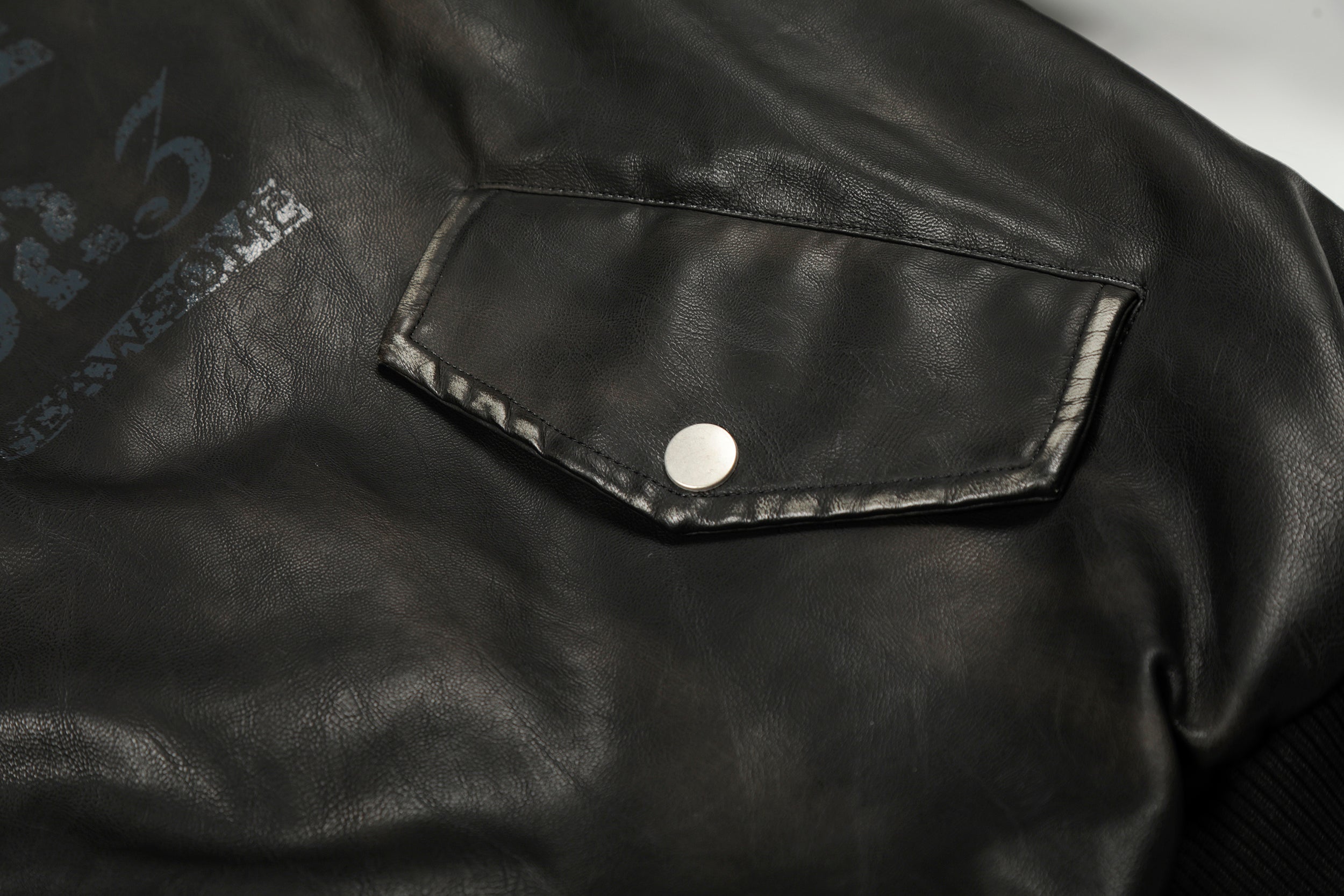 Omirad Vintage Graphic PU Leather Hoodie Bomber Jacket