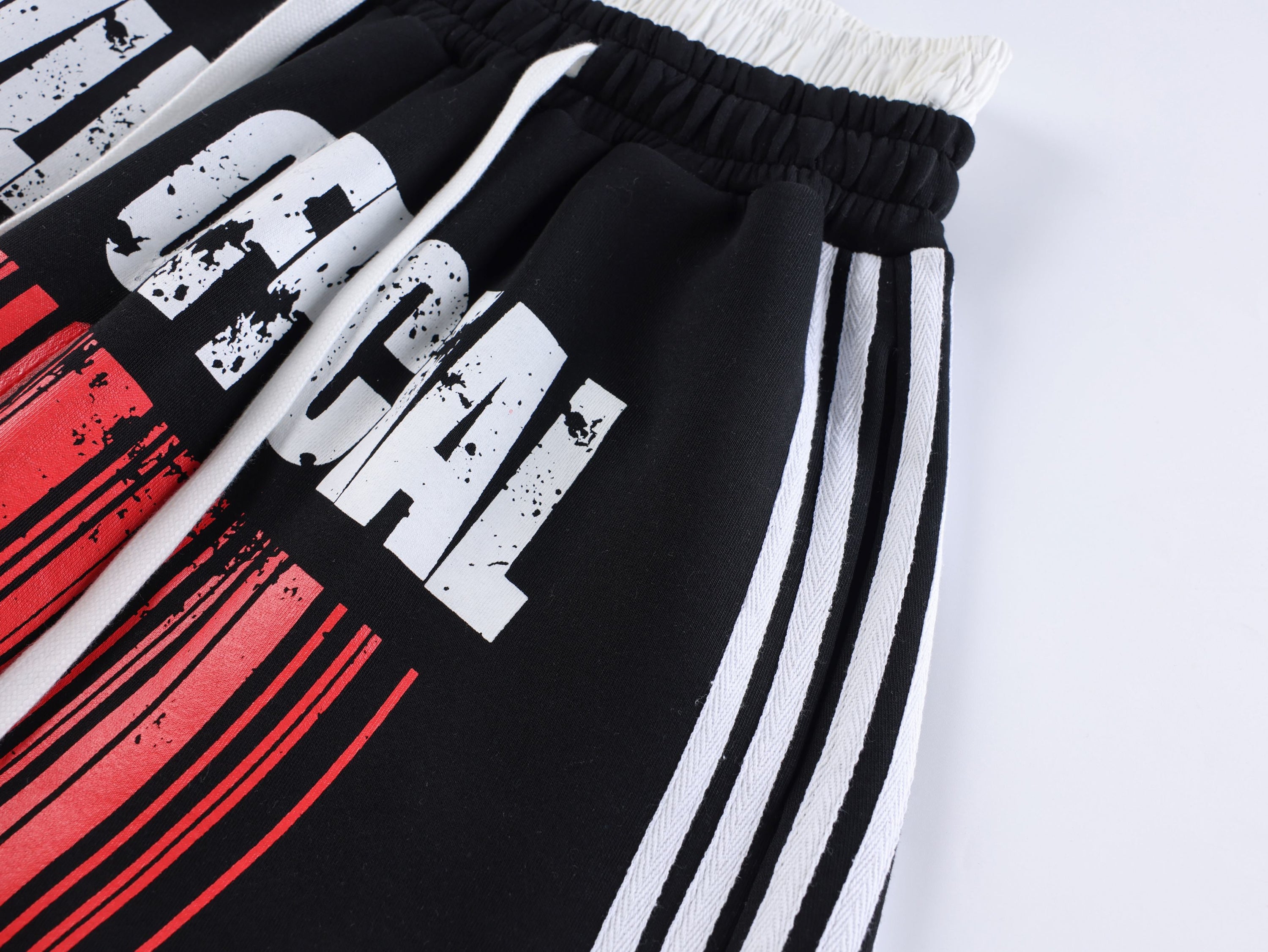 Barcode Graphic Wide-Leg Sweatpants | Streetwear Joggers